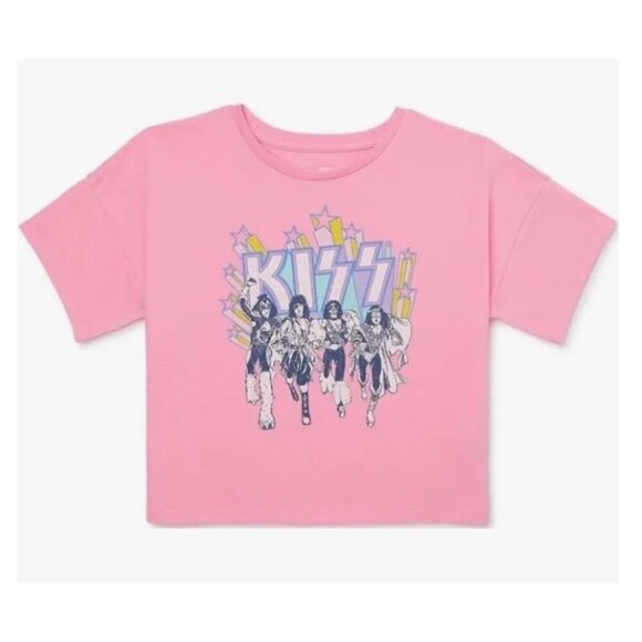 wonder nation Other - Wonder Nation Girls KISS Graphic Short Sleeve T-Shirt, Size Youth Large 10-12
